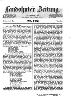 Landshuter Zeitung Samstag 3. Mai 1862