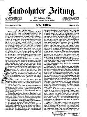 Landshuter Zeitung Donnerstag 8. Mai 1862