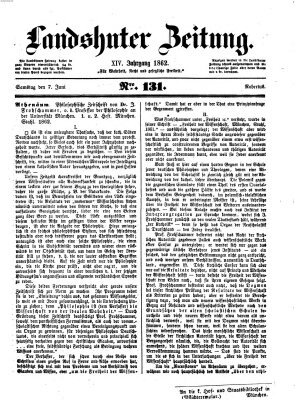 Landshuter Zeitung Samstag 7. Juni 1862