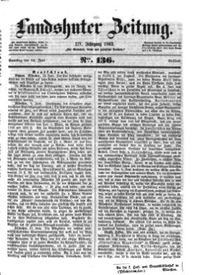 Landshuter Zeitung Samstag 14. Juni 1862