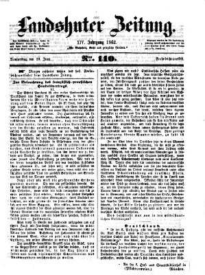 Landshuter Zeitung Donnerstag 19. Juni 1862