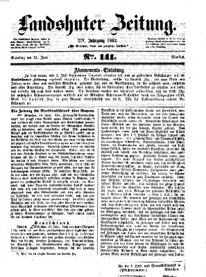 Landshuter Zeitung Samstag 21. Juni 1862