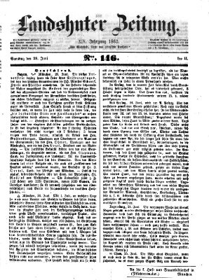 Landshuter Zeitung Samstag 28. Juni 1862