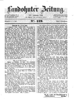 Landshuter Zeitung Mittwoch 2. Juli 1862