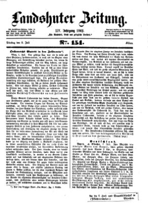 Landshuter Zeitung Dienstag 8. Juli 1862