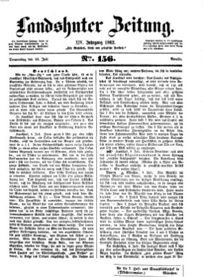 Landshuter Zeitung Donnerstag 10. Juli 1862