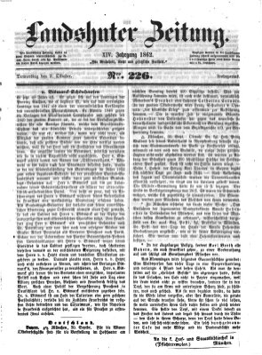 Landshuter Zeitung Donnerstag 2. Oktober 1862