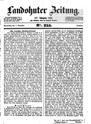 Landshuter Zeitung Donnerstag 6. November 1862