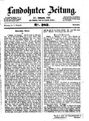 Landshuter Zeitung Sonntag 7. Dezember 1862