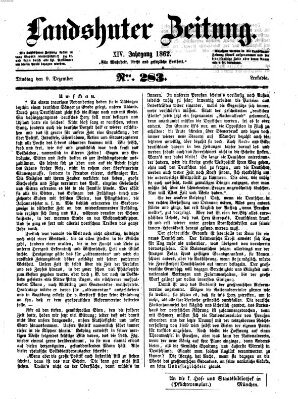 Landshuter Zeitung Dienstag 9. Dezember 1862