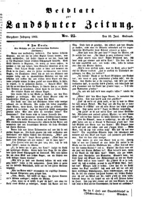 Landshuter Zeitung Montag 23. Juni 1862