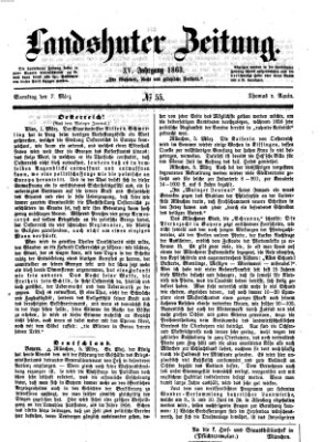 Landshuter Zeitung Samstag 7. März 1863