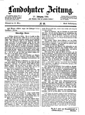 Landshuter Zeitung Mittwoch 25. März 1863