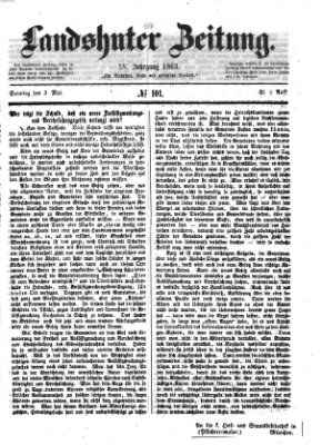 Landshuter Zeitung Sonntag 3. Mai 1863