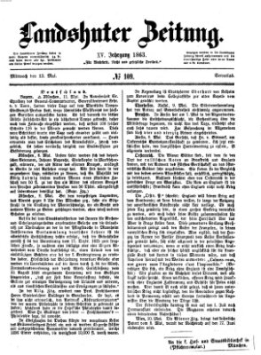 Landshuter Zeitung Mittwoch 13. Mai 1863