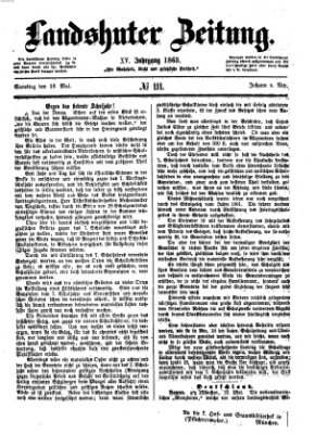 Landshuter Zeitung Samstag 16. Mai 1863