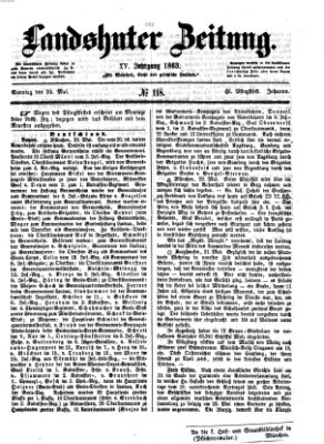 Landshuter Zeitung Sonntag 24. Mai 1863