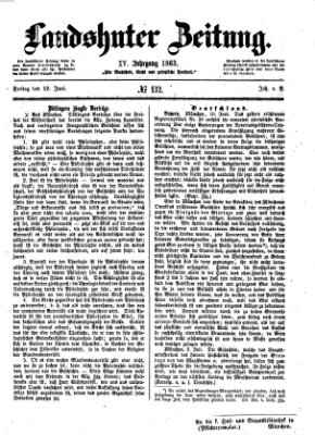 Landshuter Zeitung Freitag 12. Juni 1863