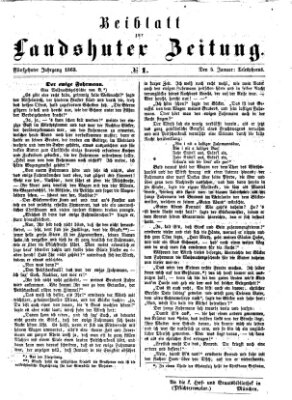 Landshuter Zeitung Montag 5. Januar 1863