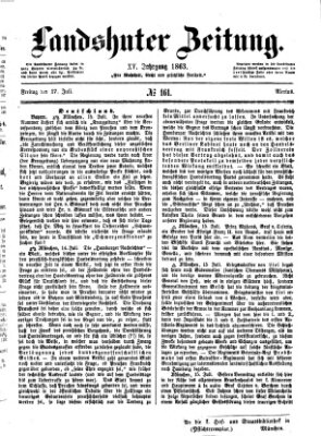 Landshuter Zeitung Freitag 17. Juli 1863