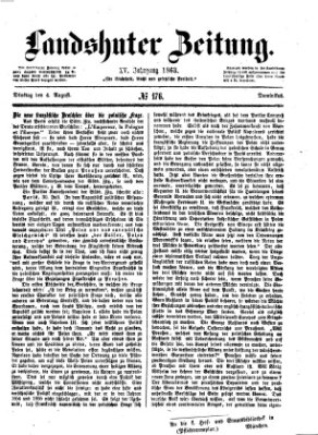 Landshuter Zeitung Dienstag 4. August 1863