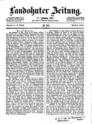 Landshuter Zeitung Mittwoch 19. August 1863