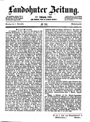 Landshuter Zeitung Sonntag 1. November 1863
