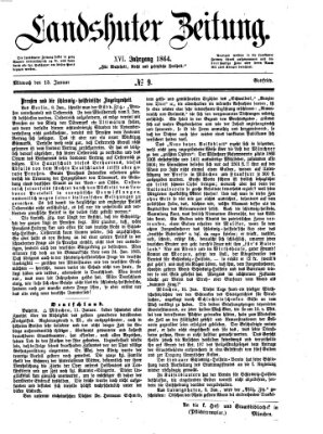 Landshuter Zeitung Mittwoch 13. Januar 1864