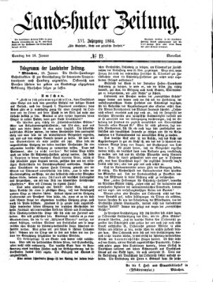 Landshuter Zeitung Samstag 16. Januar 1864