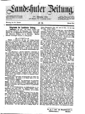 Landshuter Zeitung Sonntag 31. Januar 1864