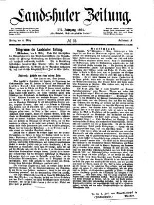 Landshuter Zeitung Freitag 4. März 1864