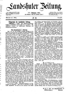 Landshuter Zeitung Mittwoch 9. März 1864