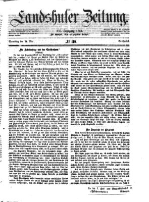 Landshuter Zeitung Samstag 14. Mai 1864