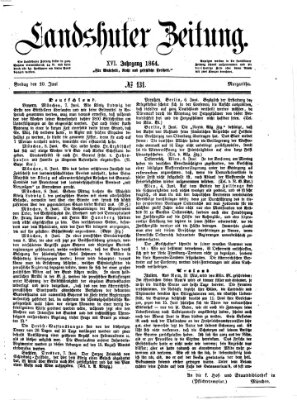 Landshuter Zeitung Freitag 10. Juni 1864