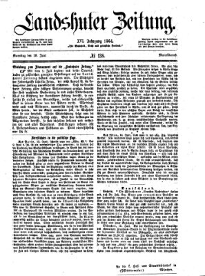 Landshuter Zeitung Samstag 18. Juni 1864