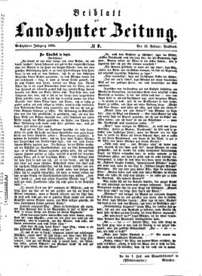 Landshuter Zeitung Montag 15. Februar 1864