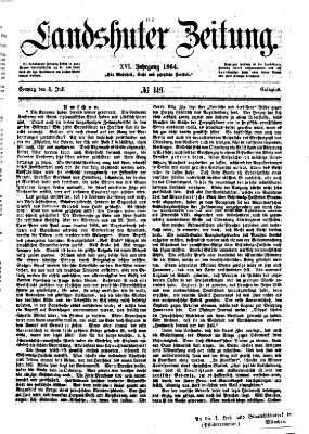 Landshuter Zeitung Sonntag 3. Juli 1864