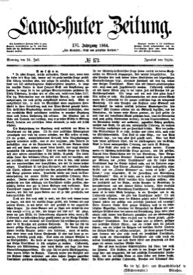 Landshuter Zeitung Sonntag 31. Juli 1864
