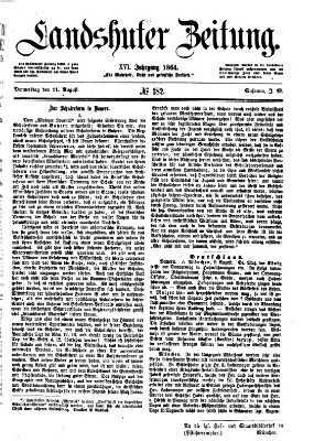 Landshuter Zeitung Donnerstag 11. August 1864
