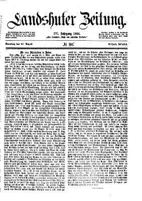 Landshuter Zeitung Samstag 27. August 1864