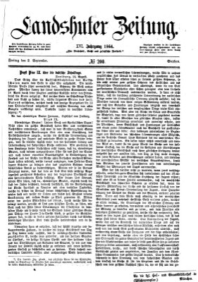 Landshuter Zeitung Freitag 2. September 1864