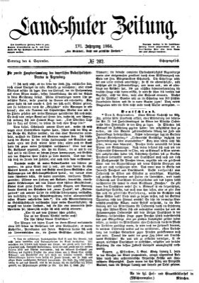 Landshuter Zeitung Sonntag 4. September 1864