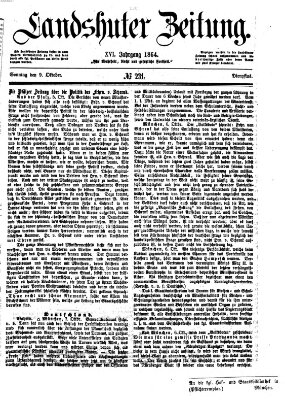 Landshuter Zeitung Sonntag 9. Oktober 1864