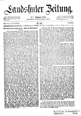 Landshuter Zeitung Samstag 29. Oktober 1864