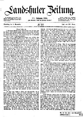 Landshuter Zeitung Samstag 5. November 1864