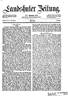 Landshuter Zeitung Sonntag 6. November 1864
