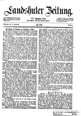 Landshuter Zeitung Sonntag 4. Dezember 1864