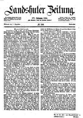 Landshuter Zeitung Mittwoch 7. Dezember 1864