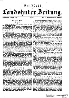 Landshuter Zeitung Montag 12. September 1864
