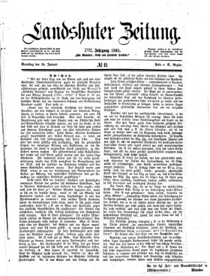 Landshuter Zeitung Samstag 14. Januar 1865